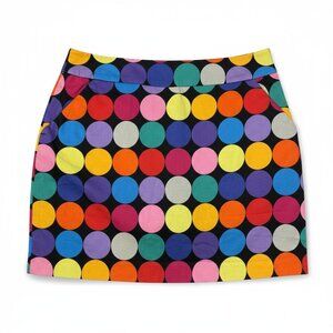 Loudmouth Golf Skirt Skorts Women's 4 Lined‎ Multicolor Polka Dot Spots Circles